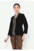 Lyne Halim Blouse Kutubaru Bordir, Hitam 8290